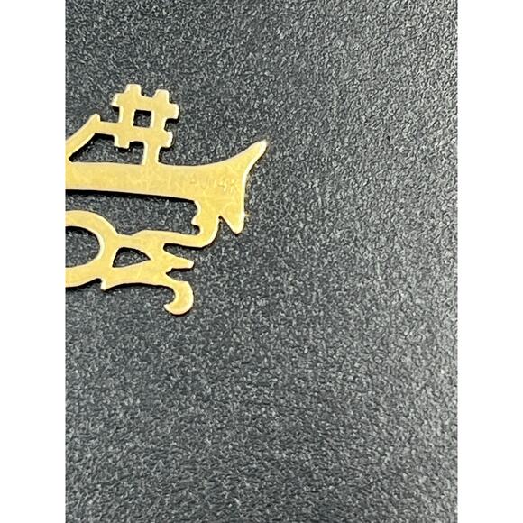 AJ 14K Yellow Gold .45 #1 MOM Vintage Charm Pendant Special Gift - Picture 4 of 8